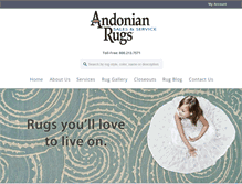 Tablet Screenshot of andonianrugs.com